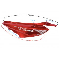 Rear left cover, red Scalpel 50
