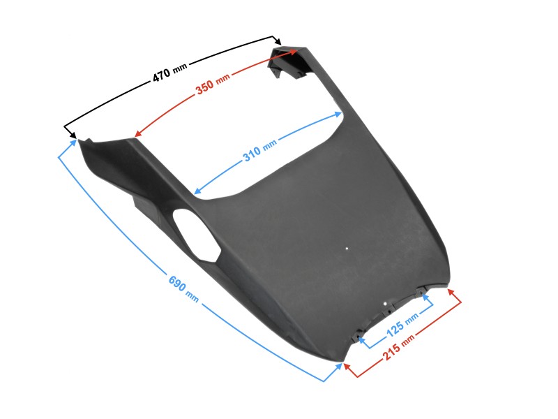 Central cover, middle part, black Scalpel 50