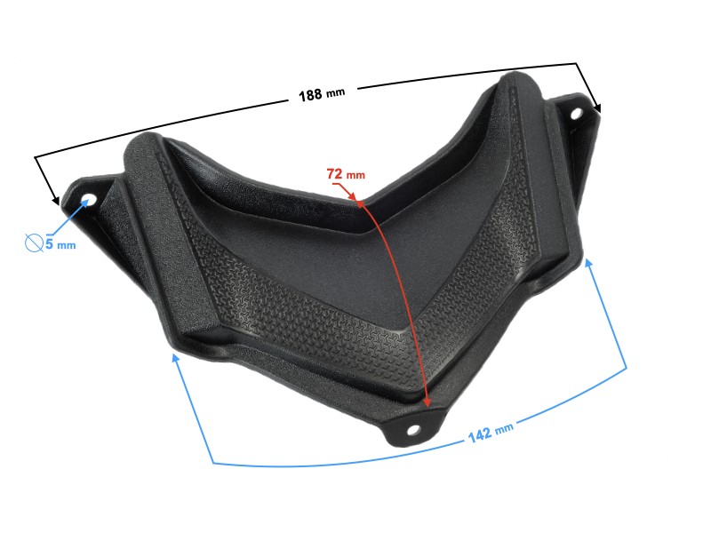 Front fan cover, black Scalpel 50