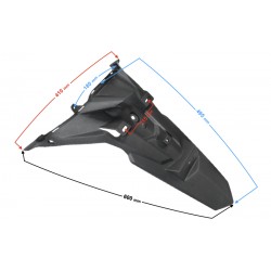 Rear fender cover, top part, black Scalpel 50