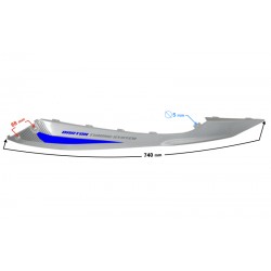 Lower left threshold cover, silver-blue Scalpel 50