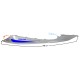Lower left threshold cover, silver-blue Scalpel 50