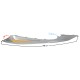 Lower left threshold cover, silver-gold Scalpel 50