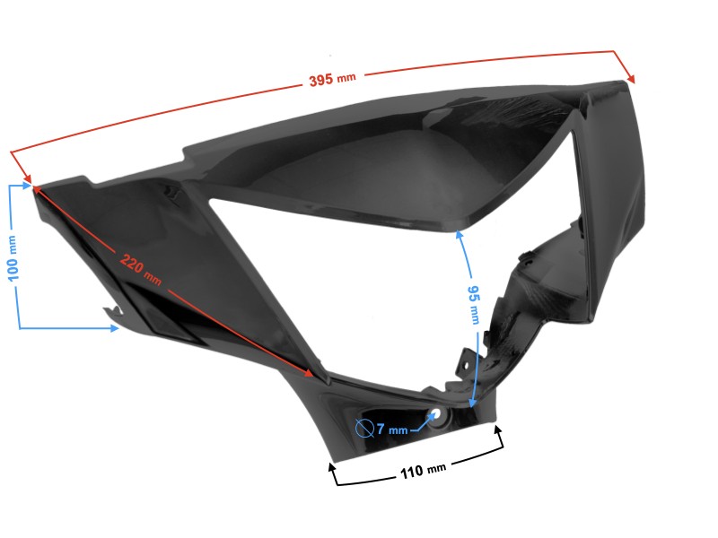 FRont headlamp cover, black Scalpel 50