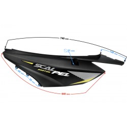Rear left cover, black Scalpel 50