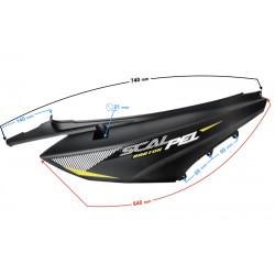 Rear right cover, black Scalpel 50