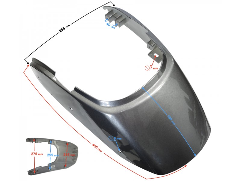 Rear Cover Classic 125 Silver