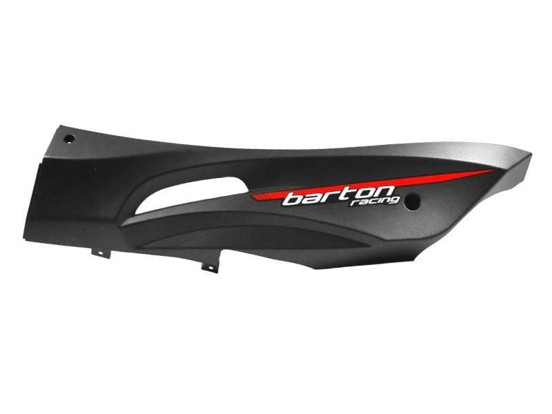 Left threshold cover, black-red for Falcon 125 2 scooter