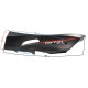 Left threshold cover, black-red for Falcon 125 2 scooter