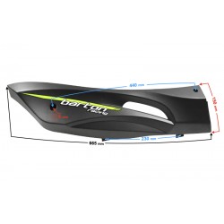 Right threshold cover, black-green for Falcon 125 2 scooter
