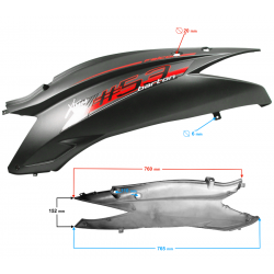 Rear left cover, black-red for Falcon 125 2 scooter Rear left cover, black-red for Falcon 125 2 scooter