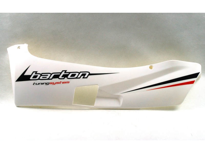 Left threshold cover, black-white matte for Firefox scooter Left threshold cover, black-white matte for Firefox scooter