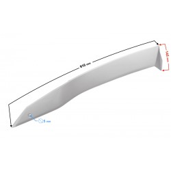 Left seatpost cover, white for E-Max scooter