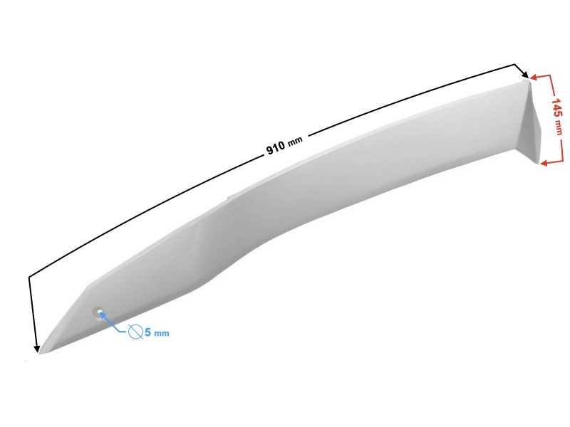 Left seatpost cover, white for E-Max scooter
