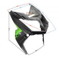 Headlamp cover, graphite for E-Max scooter