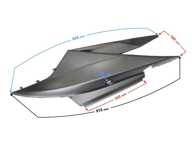 Right side cover, graphite for E-Max scooter Right side cover, graphite for E-Max scooter