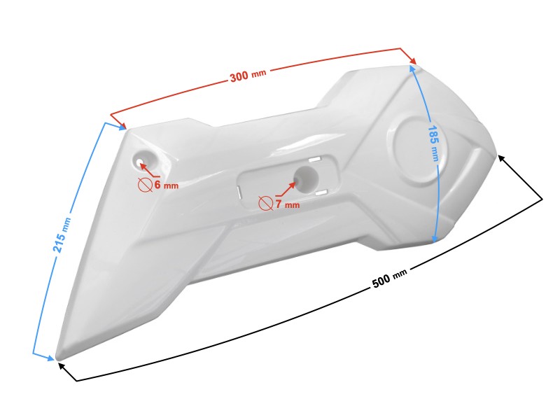 Rear left shock absorber cover, graphite for E-Max scooter