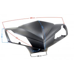 Front top cover, graphite for E-Max scooter