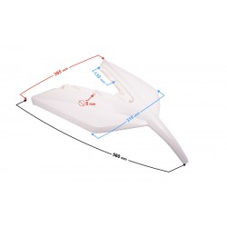 Front decor cover, bottom part, white for E-Max scooter