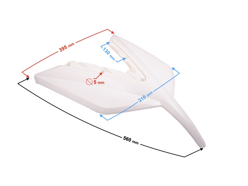 Front decor cover, bottom part, white for E-Max scooter Front decor cover, bottom part, white for E-Max scooter