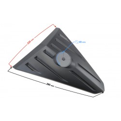 Front decor cover, top part, graphite for E-Max scooter