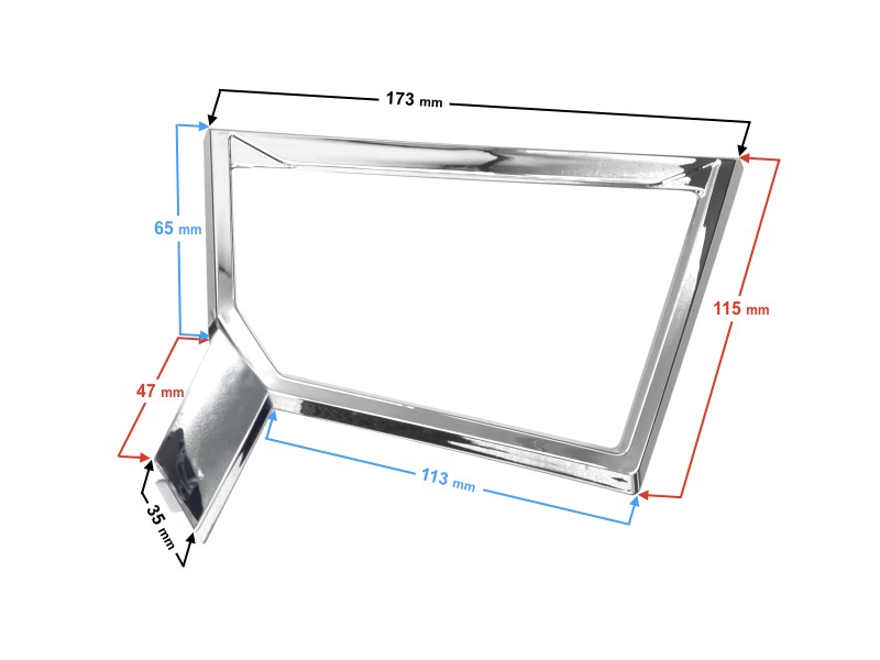 Leg decor cover 2/4 for E-Max scooter, left chrome frame Leg decor cover 2/4 for E-Max scooter, left chrome frame