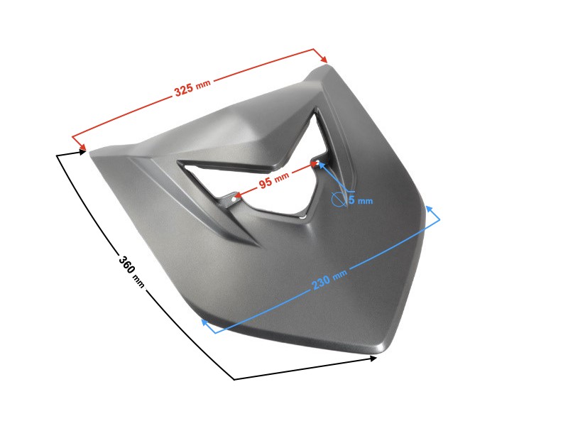 Headlamp cover, graphite for Energy scooter