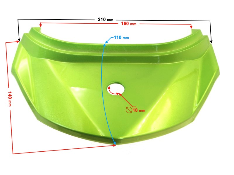 Rear cover, top part, green for Energy scooter