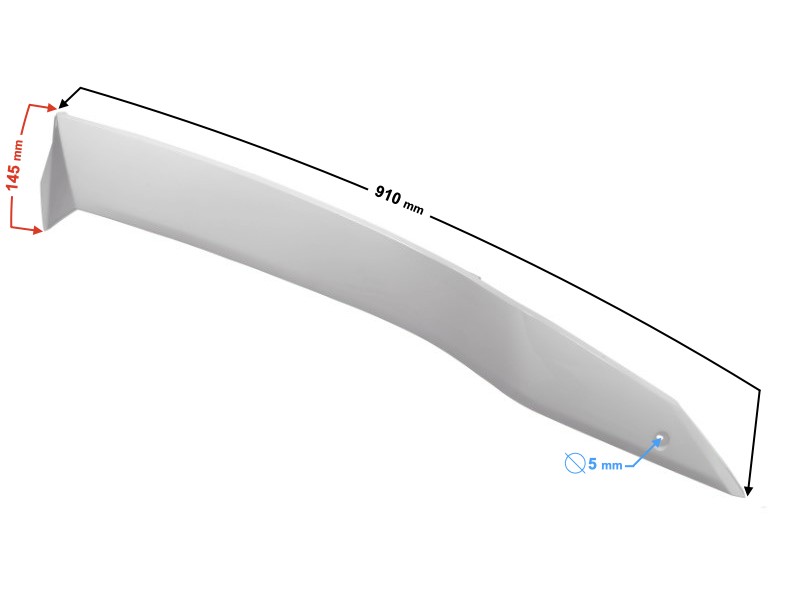 Right seatpost cover, white for E-Max scooter Right seatpost cover, white for E-Max scooter