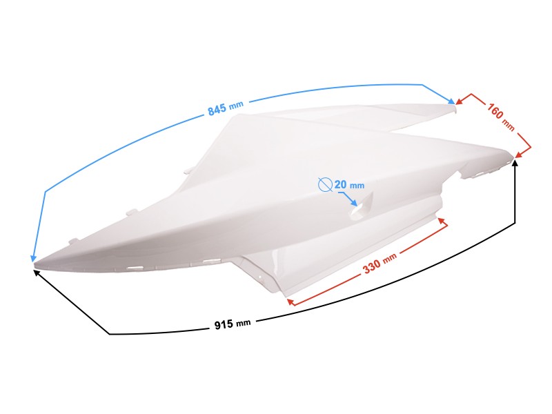 Right side cover , white for E-Max scooter