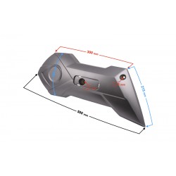 Rear right shock absorber cover, graphite for E-Max scooter