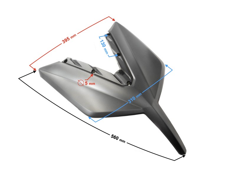 Front cover decor, bottom part, graphite for E-Max scooter