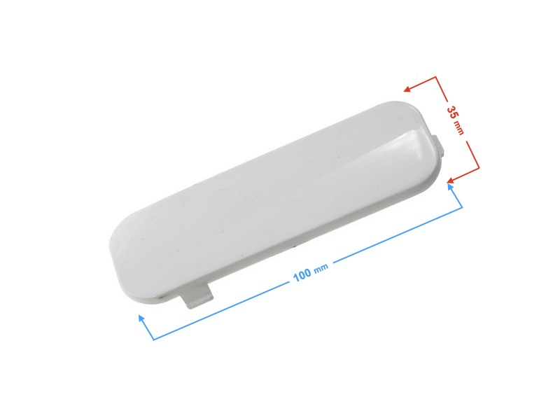 Shock absorber cover decor, right, white for E-Max scooter