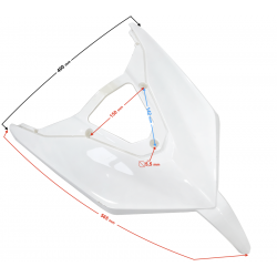 Front cover décor, bottom part for E-MAX ONE scooter white