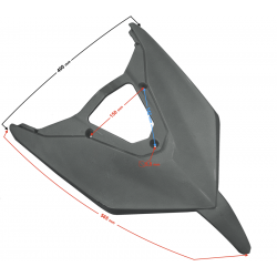 Front cover décor, bottom part for scooter E-MAX ONE graphite