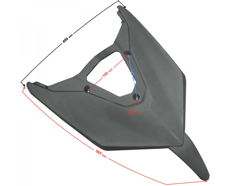 Front cover décor, bottom part for scooter E-MAX ONE graphite