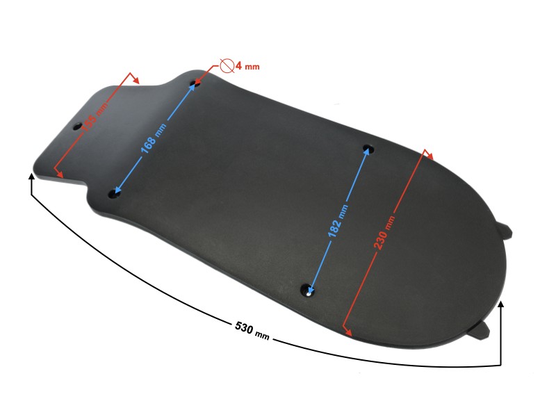 Compartment cover , bottom part for B-Max scooter