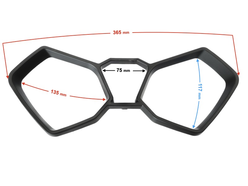 Speedometer cover (top) , black for B-Max scooter