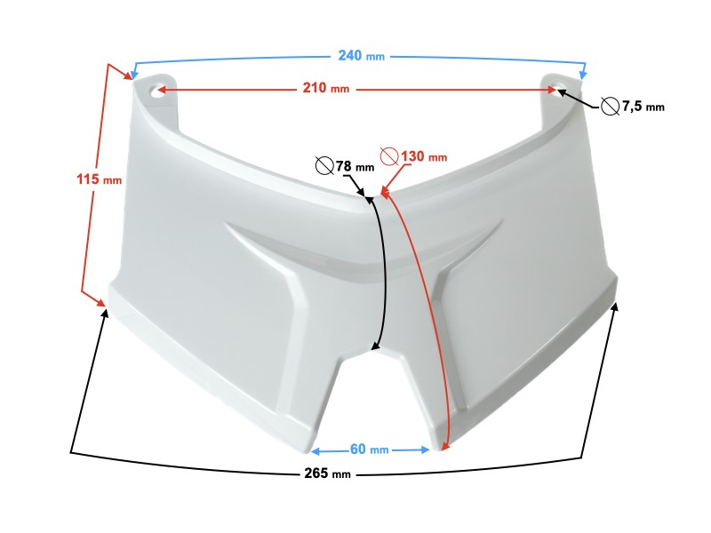 Cover - white trunk connector for B-Max scooter Cover - white trunk connector for B-Max scooter