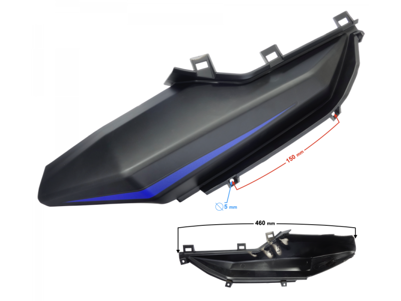 Left fuel tank Cover part 2 blue BLADE R