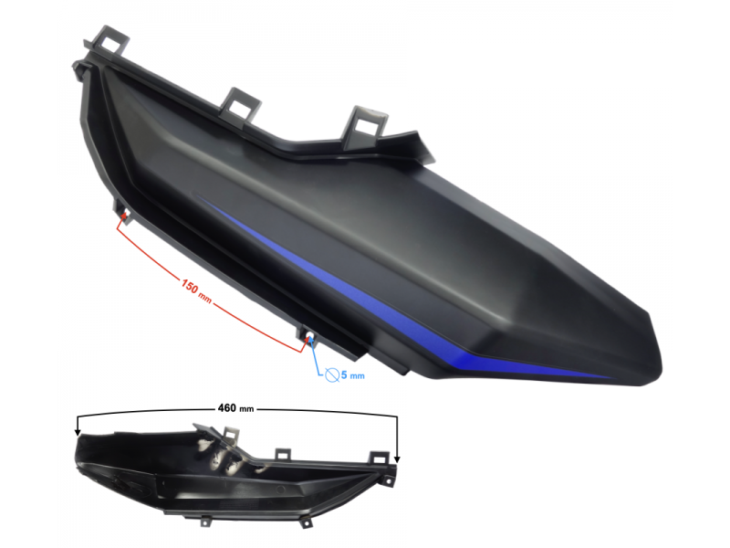 Fuel tank right Cover part 2 blue BLADE R