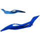 Rear Cover right seat blue BLADE R