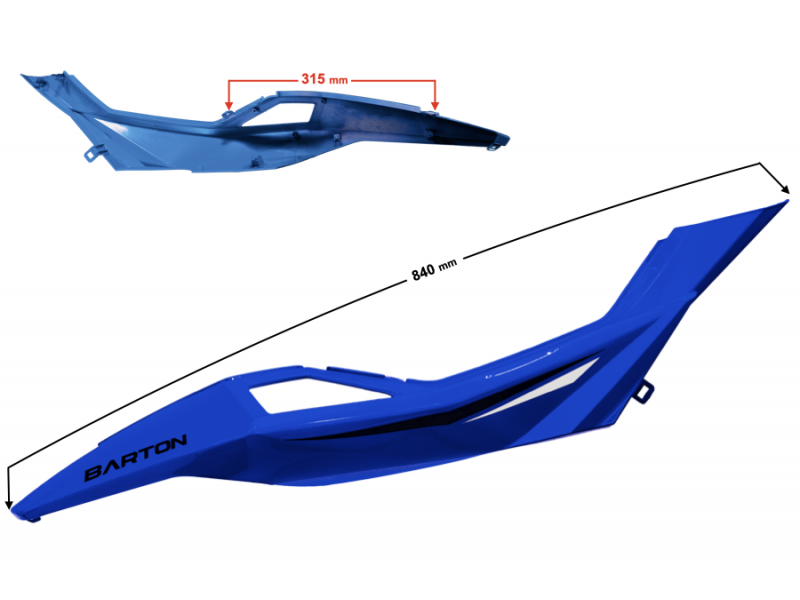 Rear Cover right seat blue BLADE R