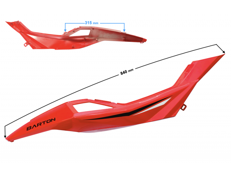 Rear Cover right seat red BLADE R