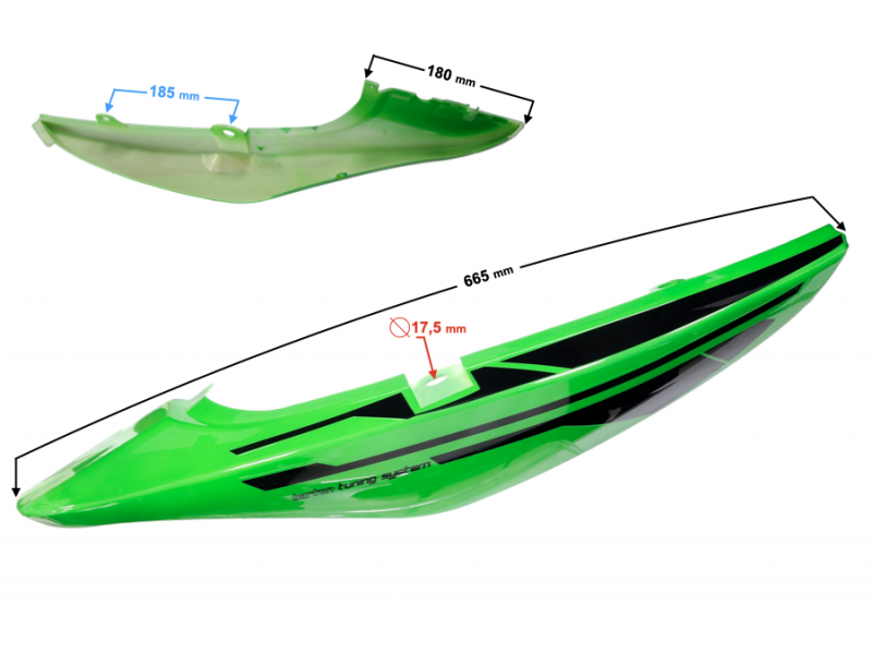 Cover rear right green Sprint 2