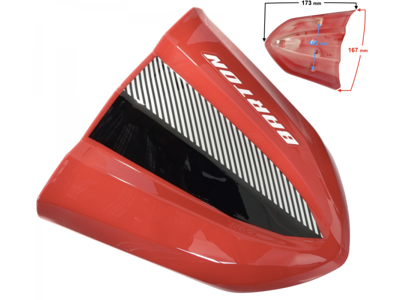 Headlamp top cover (speedometer cover) red for moped FR 2 2023