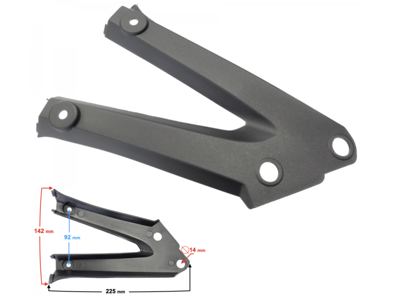 Cover, rear fender connector. rear part Street-R 125