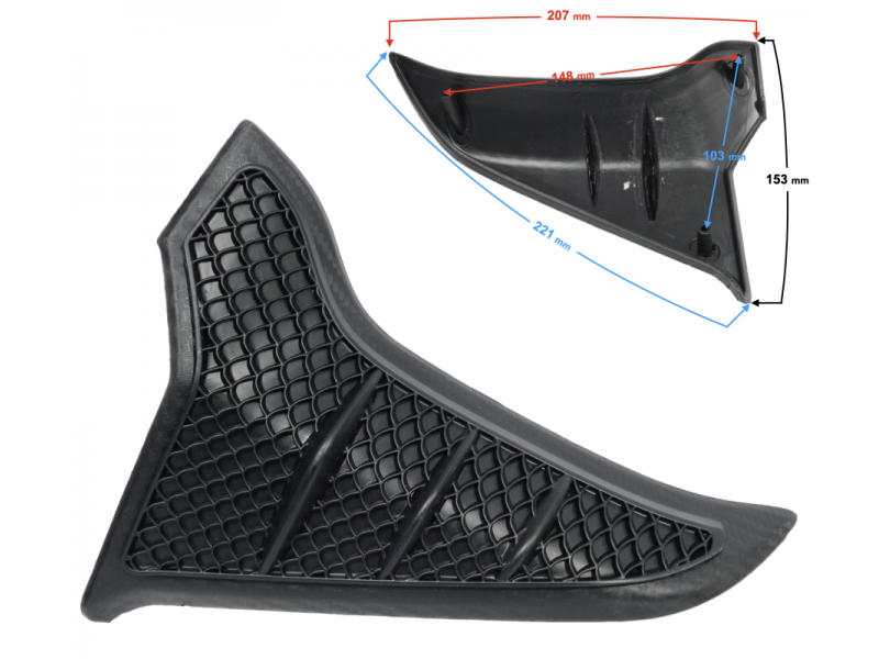Fuel tank housing upper right part 2 GT 125
