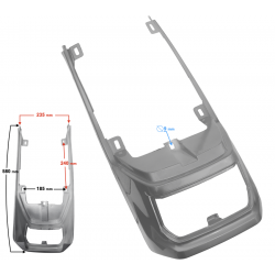 Rear cover, graphite for Fighter 2 moped