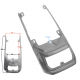 Rear cover, graphite for Fighter 2 moped